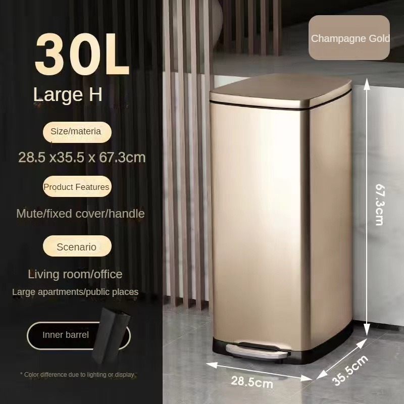 304 stainless trash can for hotel trashcan commercial kitchen garbage