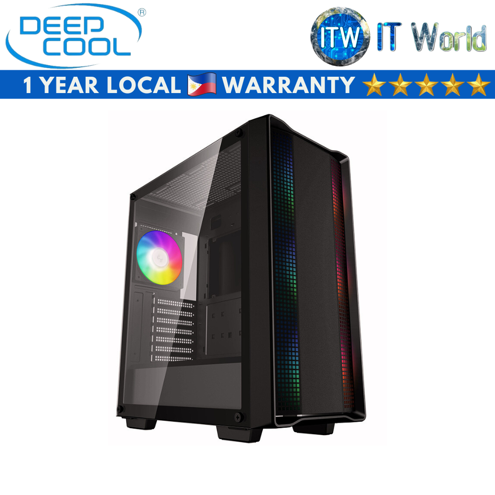 Itw | Deepcool CC560 ARGB V2 Black Mid-Tower Tempered Glass PC Case (R ...