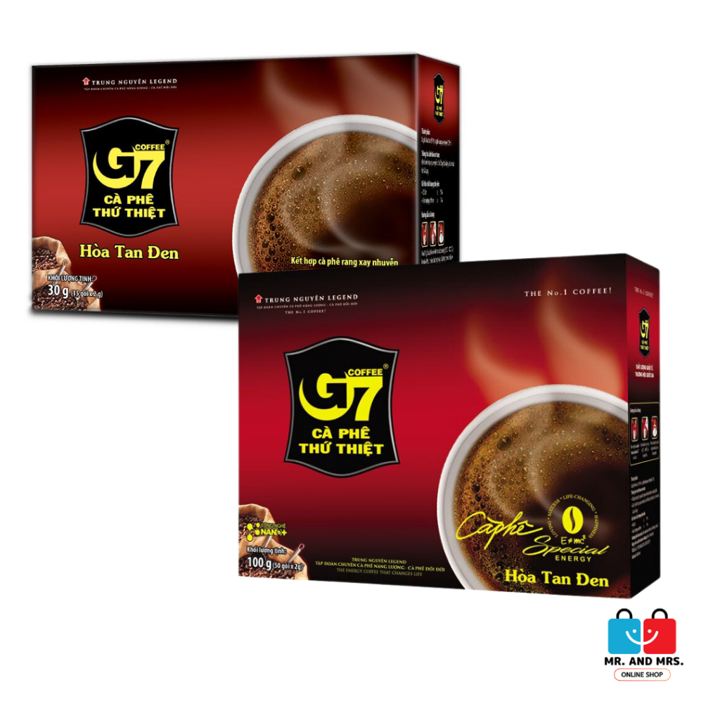 Trung Nguyen G7 Ca Phe Thu Thiet Hoa Tan Den Black Coffee 15 , 50 and ...