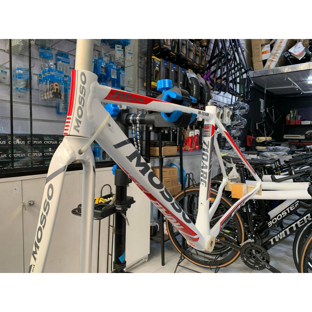 Mosso Frame 710 arc Light alloy frame Roadbike White red Shopee Malaysia