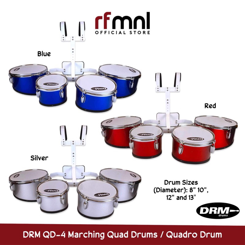 DRM QD-4 Marching Quad Drums / Quadro Drum | Shopee Malaysia