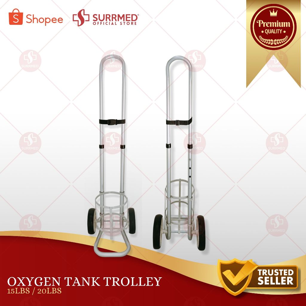 SURRMED OXYGEN TANK TROLLEY (15 / 20 LBS) | Shopee Malaysia