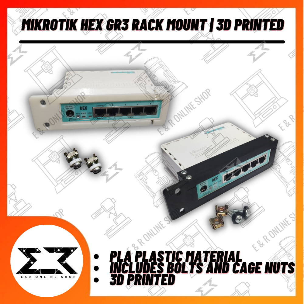 Mikrotik Hex S / Hex Gr3 Rack Mount 3D Printed | Shopee Malaysia