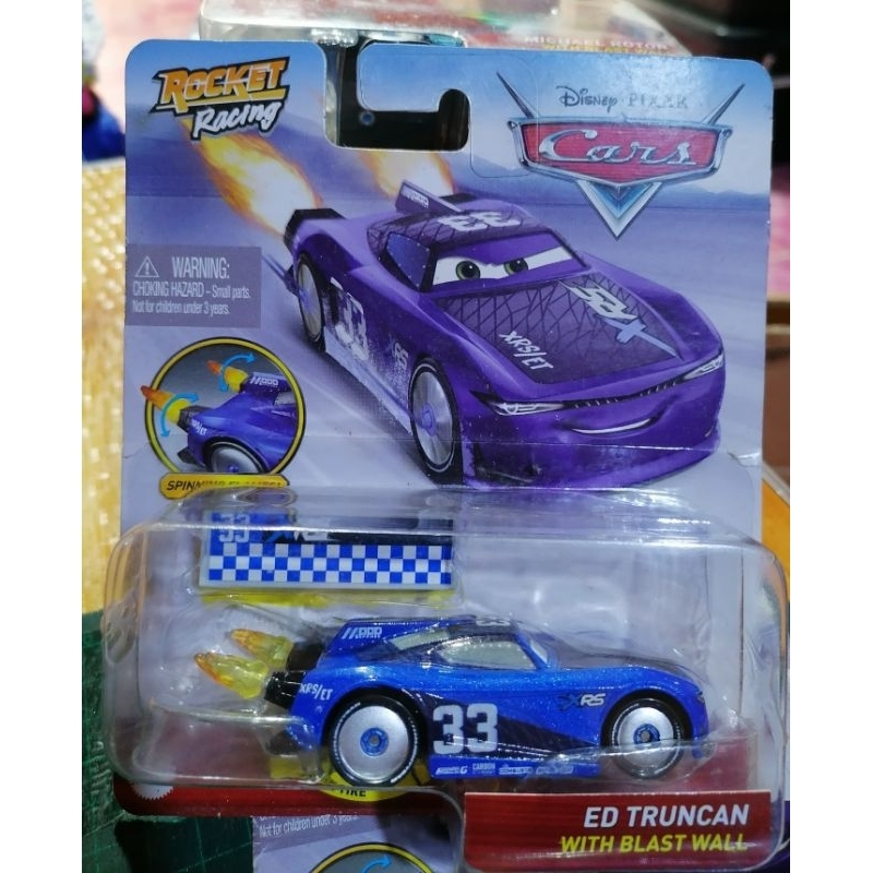 Mattel Disney Cars Pixar XRS Rocket Racing Ed Truncan with Blast Wall ...