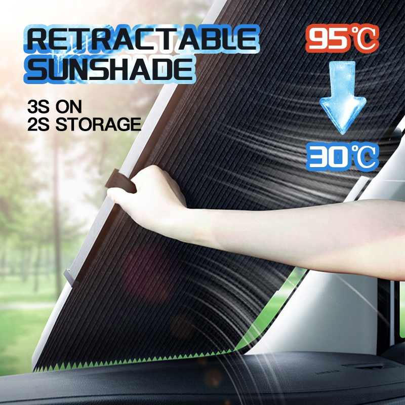 Car windshield shade curtains, car visor to protect UV rays blocking ...