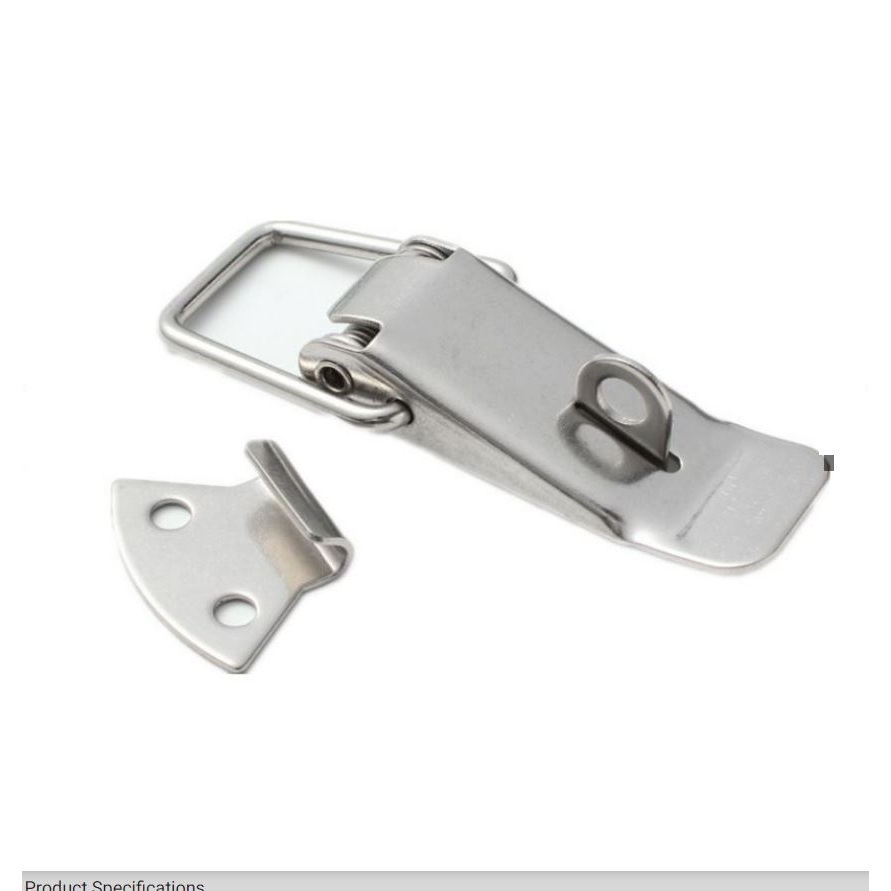 201 STAINLESS Cabinet Boxes Spring Loaded Latch Catch Toggle Hasp ...