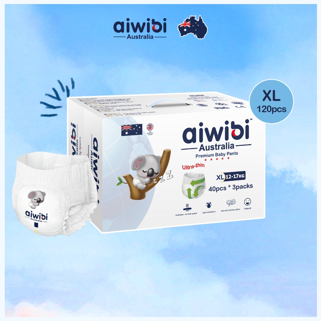 [Carton Box] Aiwibi Premium Baby Diaper Pants XL Light Feather Diaper ...