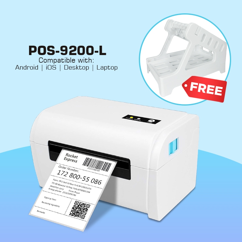 POS9200L USB + Bluetooth Waybill Thermal Label Printer A6 (FREE Label