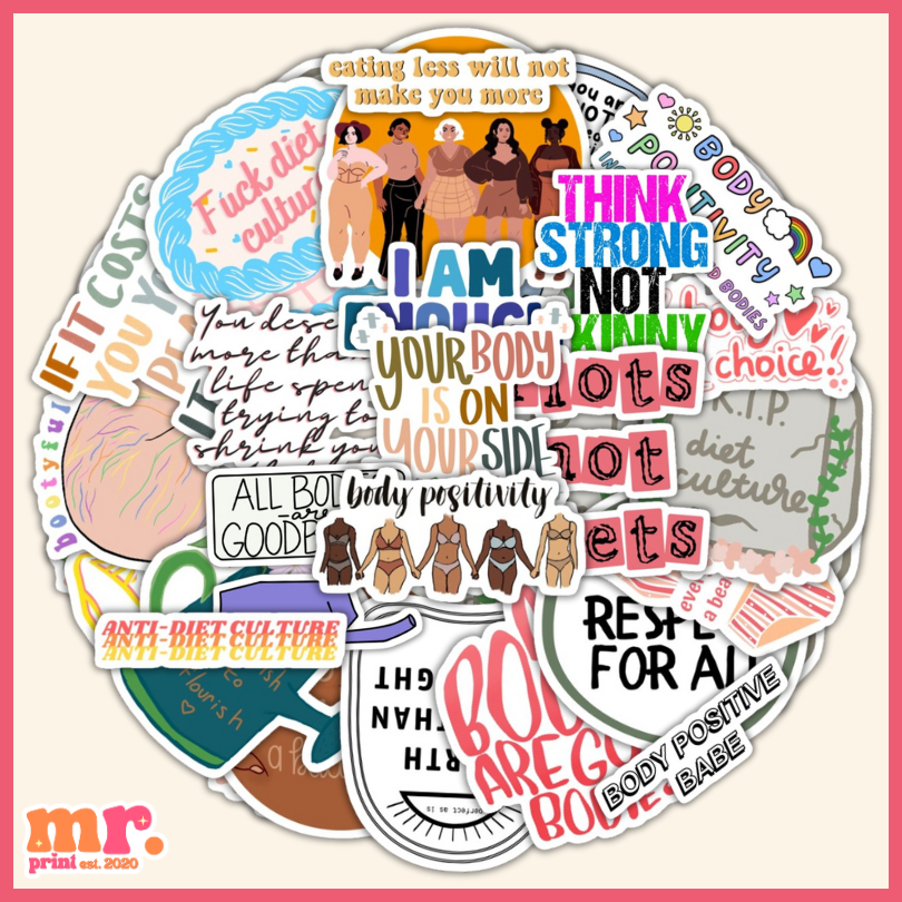 25 PCS| BODY POSITIVITY VOL 2 STICKERS SELF LOVE WATERPROOF LAPTOP ...