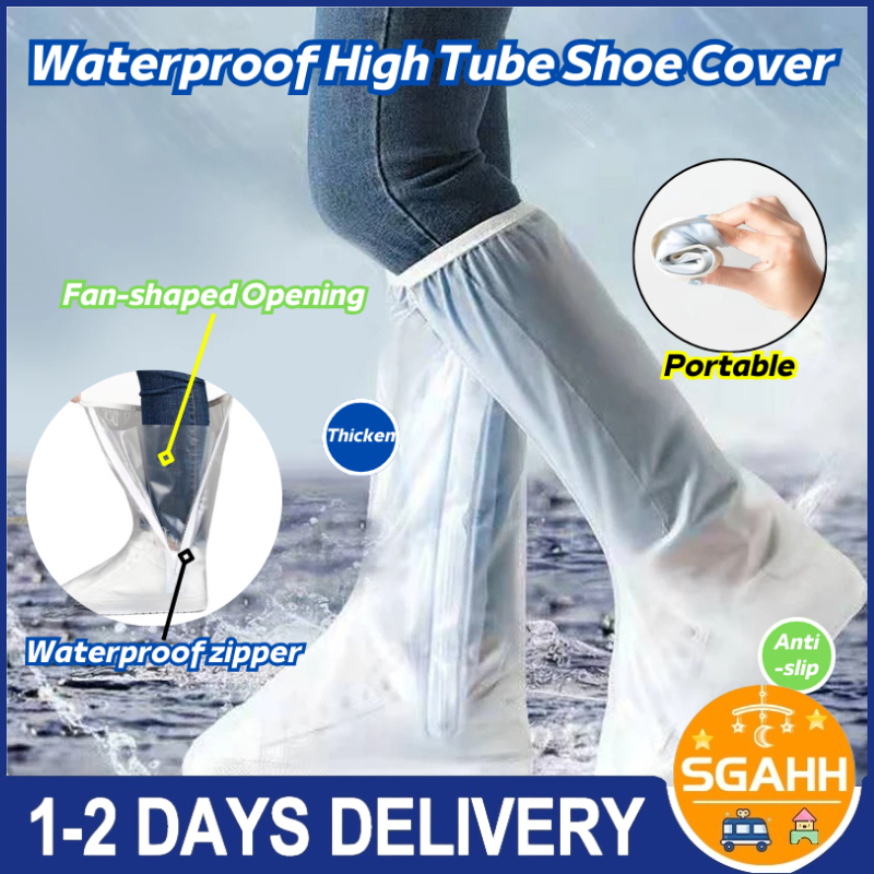 Rain Shoe Covers Reusable Shoe Covers Non-slip High Tube Waterproof ...