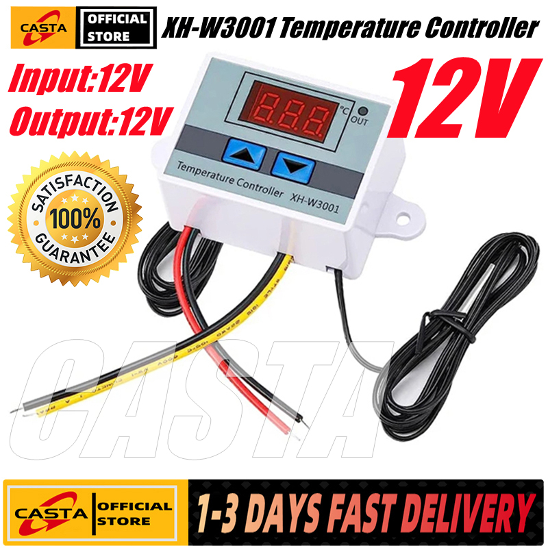 DC 12V XH-W3001 Multifunction Digital Temperature Controller Thermostat ...