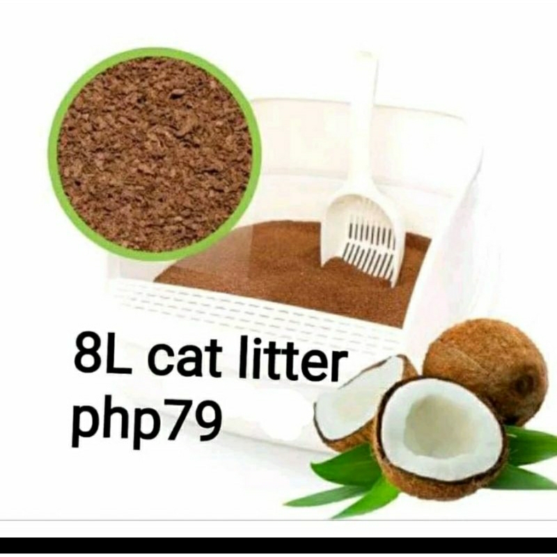 8L organic cat litter plant based coconut catlittersand no odor alternative wood tofu and bentonite Shopee Malaysia