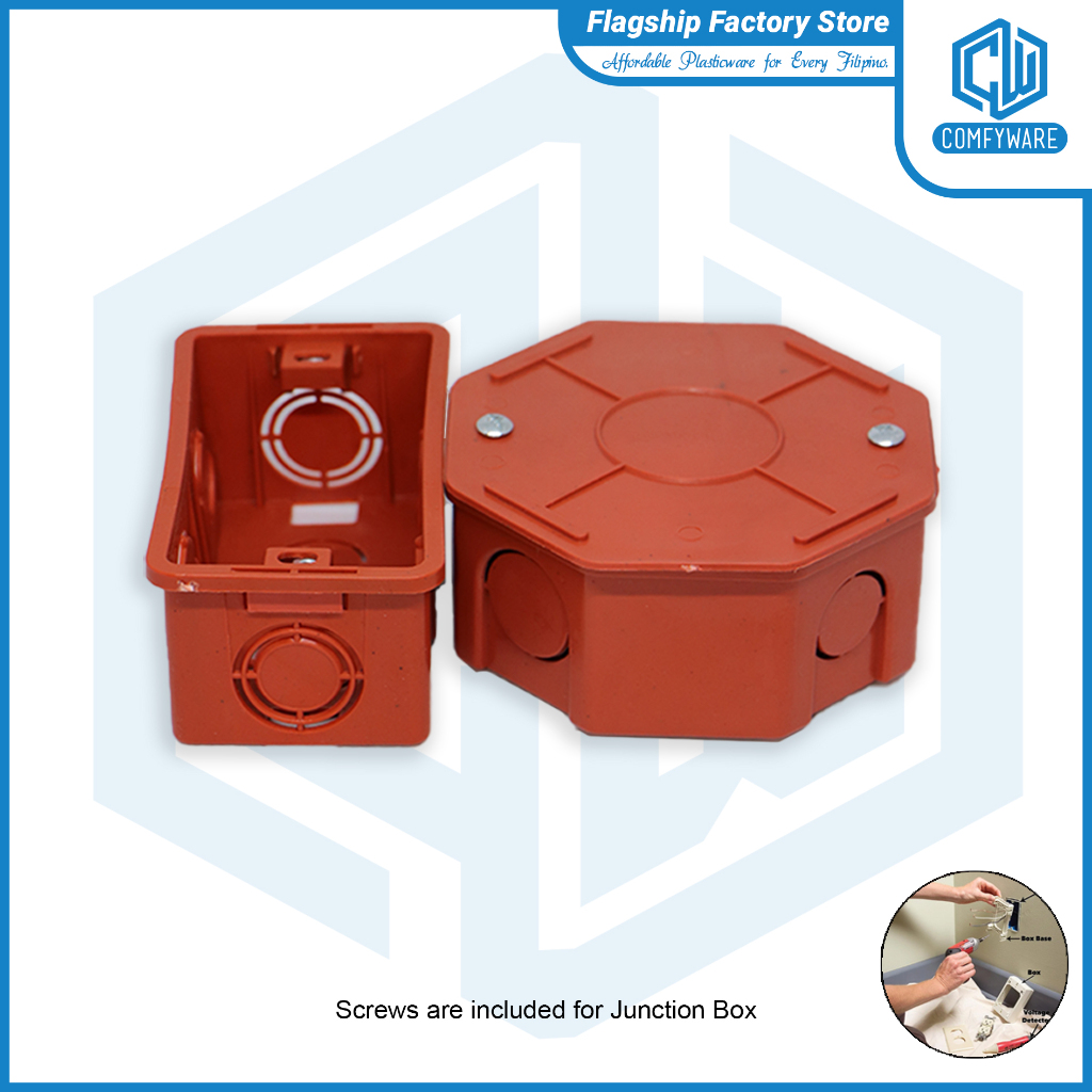 Golden Eagle PVC Junction Box, Junction Box Covers, Orange Utility Box