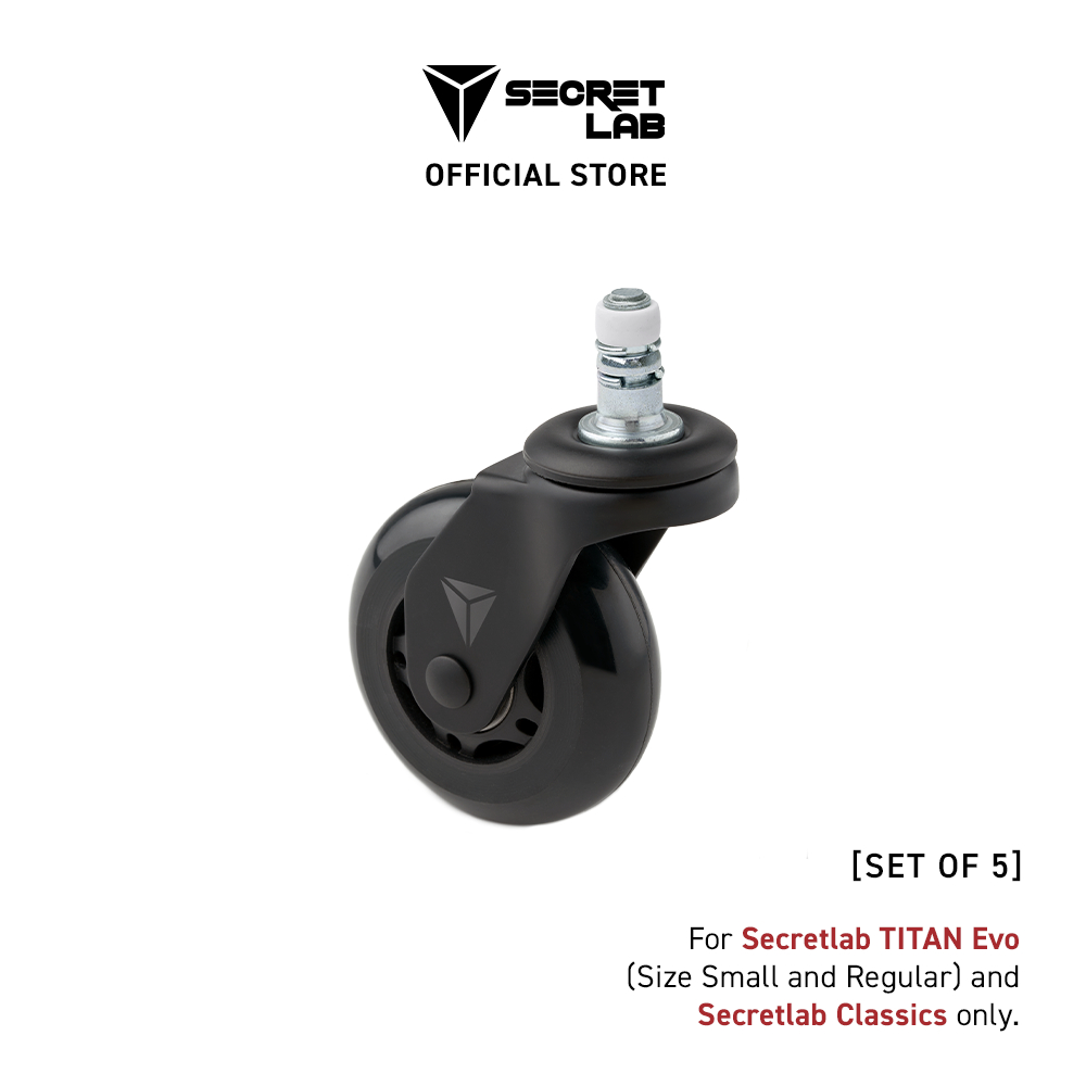 Secretlab Soft Rollerblade Casters (Set of 5) Suitable for Secretlab