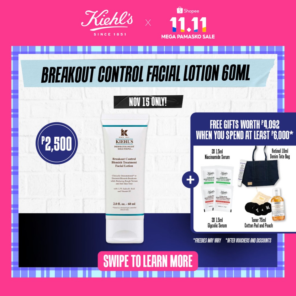 Kiehl's Breakout Control Blemish Treatment Facial Lotion Salicylic
