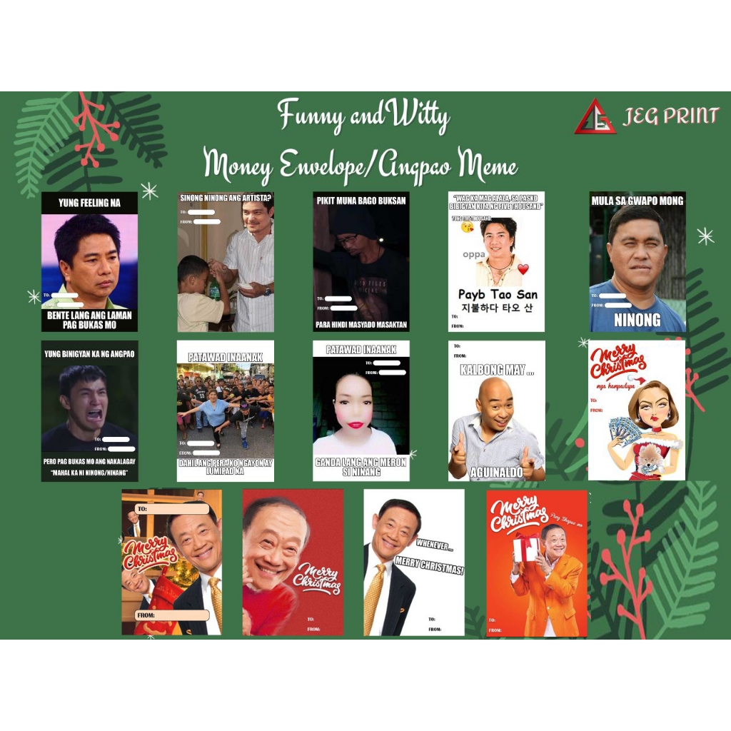Funny and Witty Money Envelope / Christmas Angpao Meme Shopee Malaysia