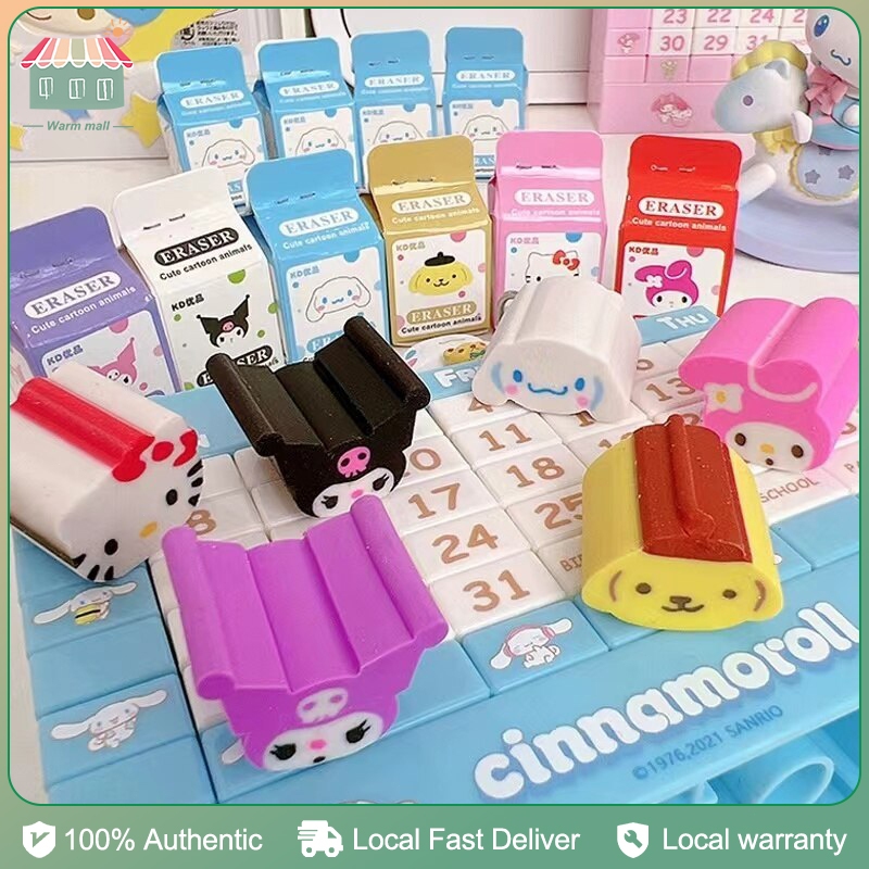 Sanrio Eraser blind box Cute Shape Kids Student Pencil Eraser Cartoon