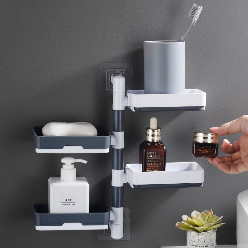 Non-Drill Soap Box Two-way Rotating Wall Hanging 3 Layer & 4 Layer ...