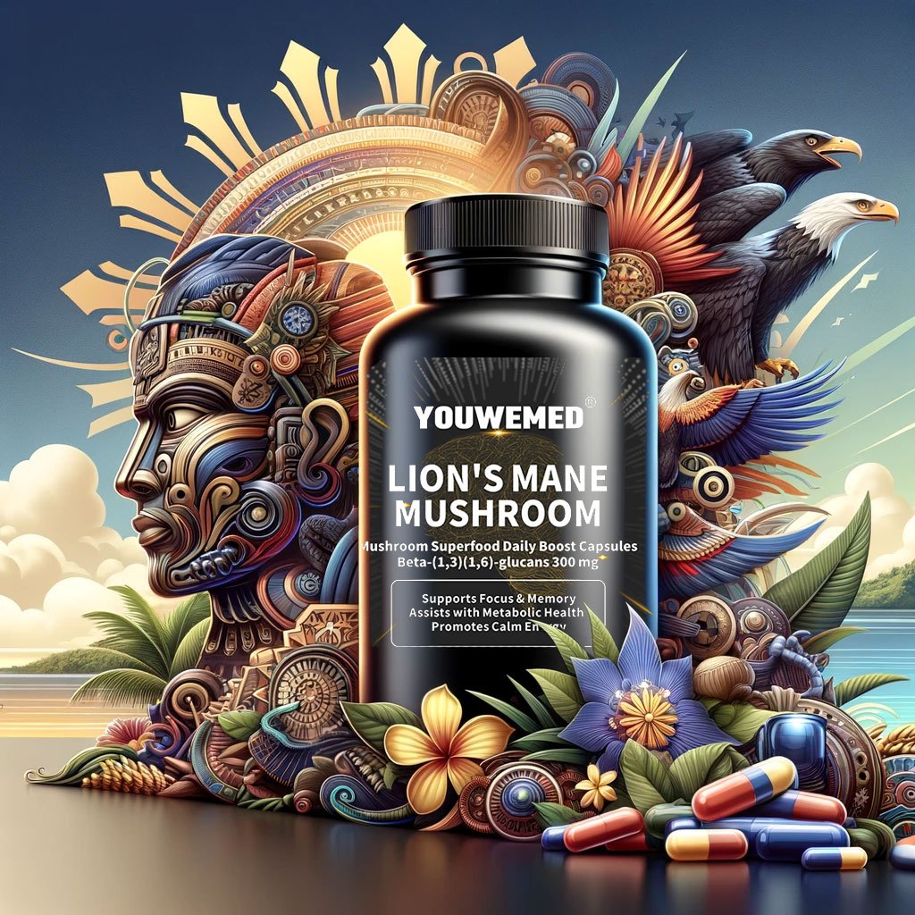 Lion's Mane Mushroom Capsules Improve memory Vitamins for Brain Health ...