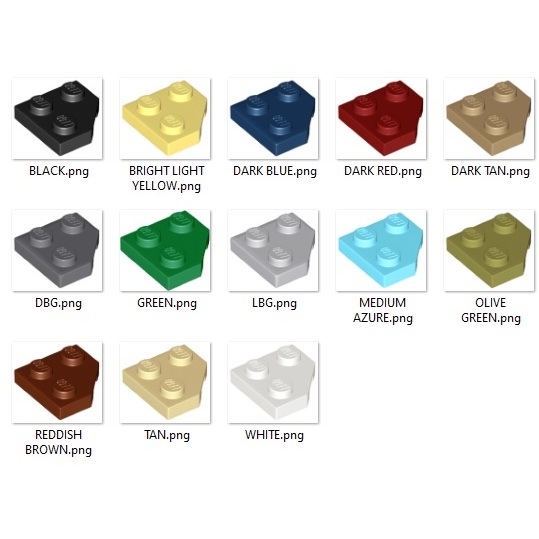 LEGO Part: Wedge, Plate 2 x 2 Cut Corner C57 | Shopee Malaysia