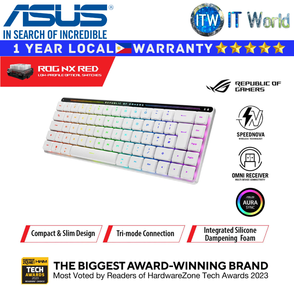 Itw | ASUS Wireless Optical Mechanical Gaming Keyboard M603 ROG ...