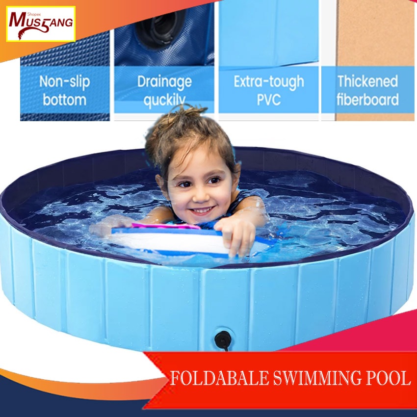 Dog Pool Foldable Kiddie Pool Folding for Kids Doggie Pool Puppy Pool ...
