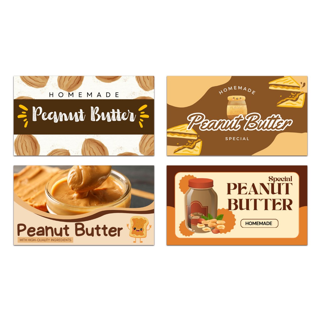 STICKER LABELS FOR PEANUT BUTTER SPREAD(15PCS) | Shopee Malaysia