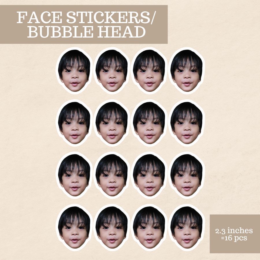 Radiate by Miklish FACE STICKERS BUBBLE HEAD Customized Personalized ...