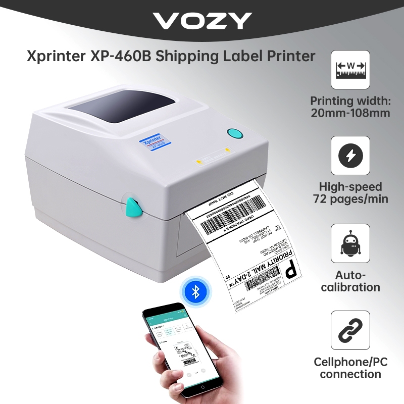 Xprinter 460B Thermal Printer Bluetooth Cellphone Printer Shopee ...