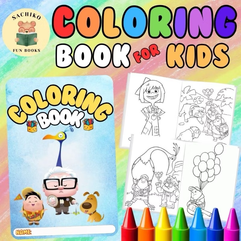 UP DISNEY PIXAR COLORING BOOK SACHIKO FUN BOOKS | Shopee Malaysia