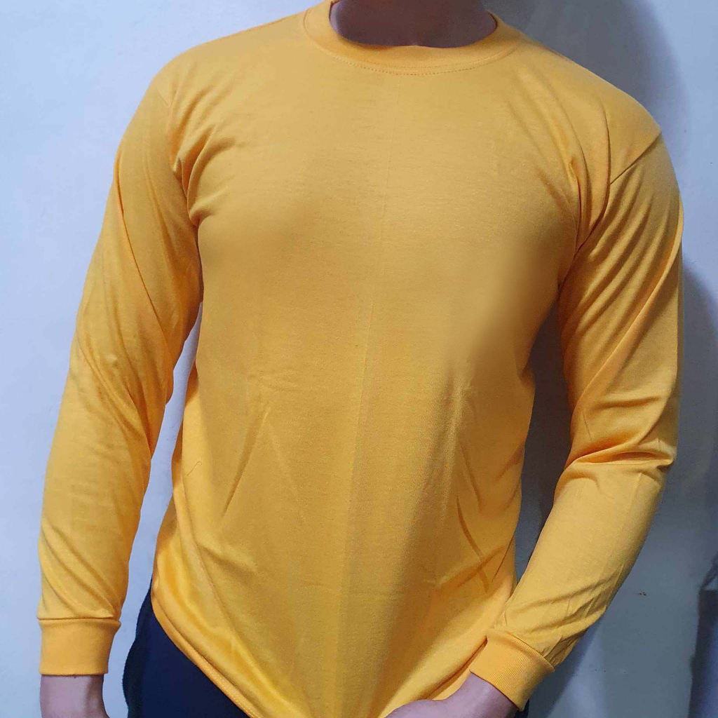 Unisex Long Sleeves (YELLOW GOLD) | Shopee Malaysia