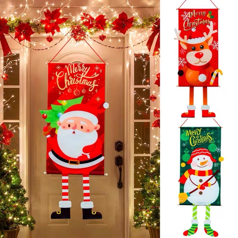 Merry Christmas Banner Christmas Decoration Home Doors Decorate festive ...