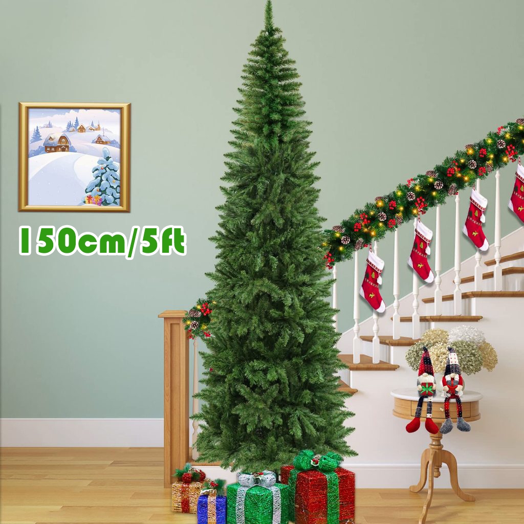 Green Pointed Christmas Tree Slender Slim Pen Tree Slim type Christmas