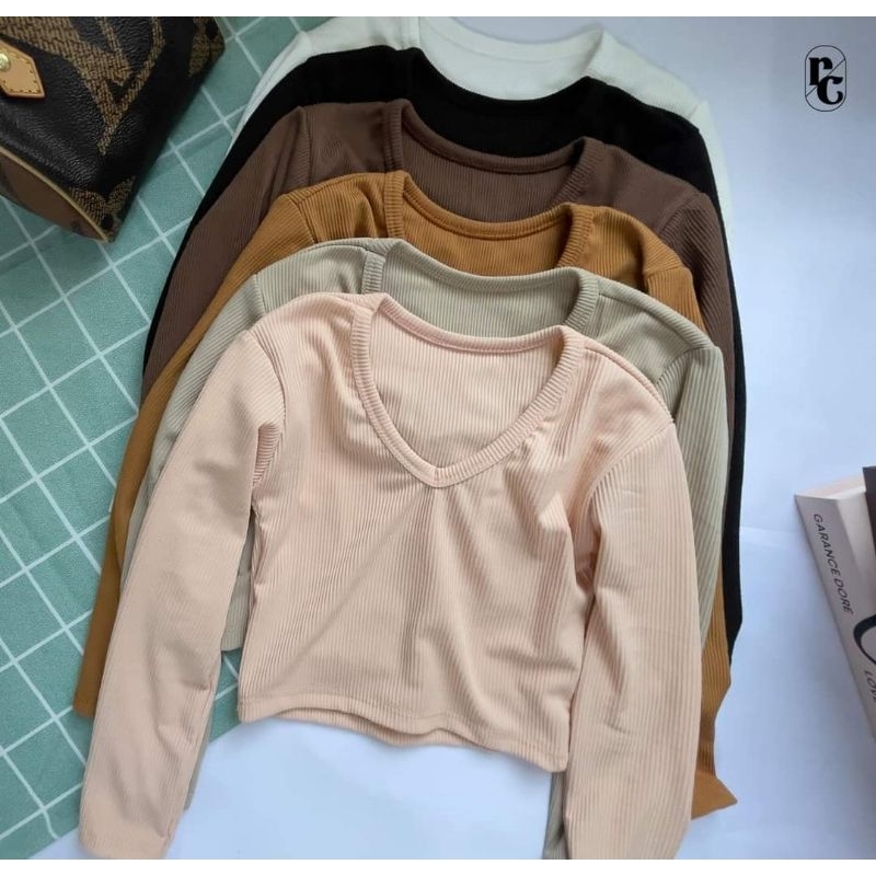 crop top blouse for kids Long sleeve top 2-4years old | Shopee Malaysia