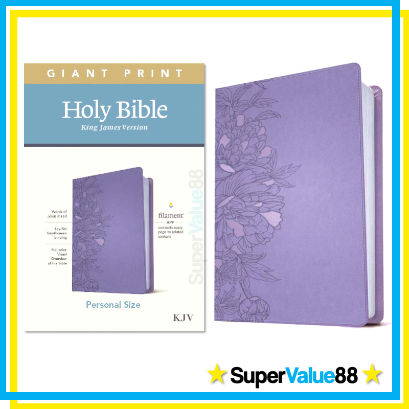 KJV Giant Print Filament Bible (Lavender Floral Leatherlike): with App ...