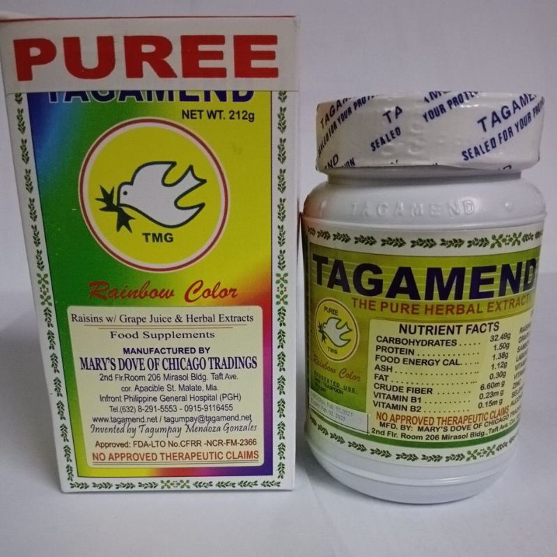 TAGAMEND PUREE The Pure Herbal Extract ( Authorized MAKATI OUTLET ...