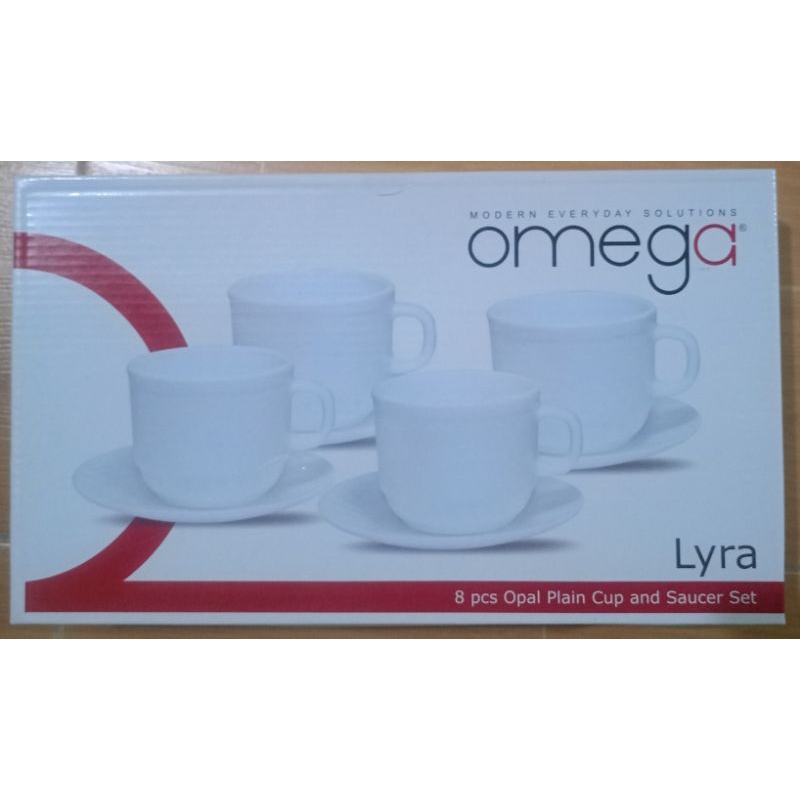 OMEGA 8PC OPAL CUP AND SAUCER SET(LYRA) | Shopee Malaysia