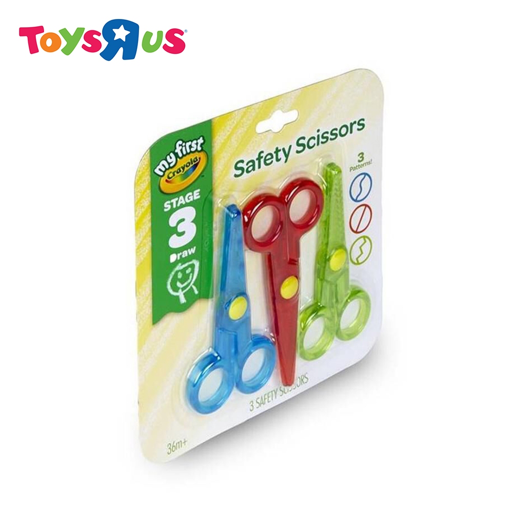 Ciseaux De Sécurité Crayola My First Pour Tout-petits - Lot De 3 Paires Colorées, Adaptés Gauchers Et Droitiers, Neufs