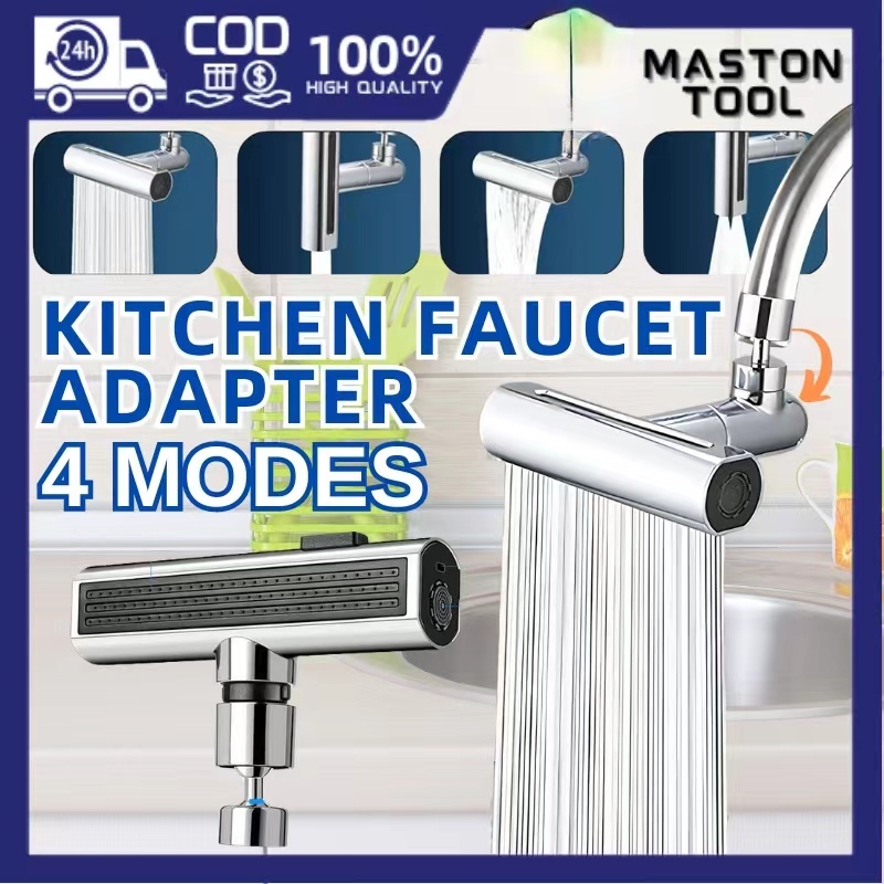 360 Rotation Waterfall Kitchen Faucet 3-Function Kitchen Sink Spray ...