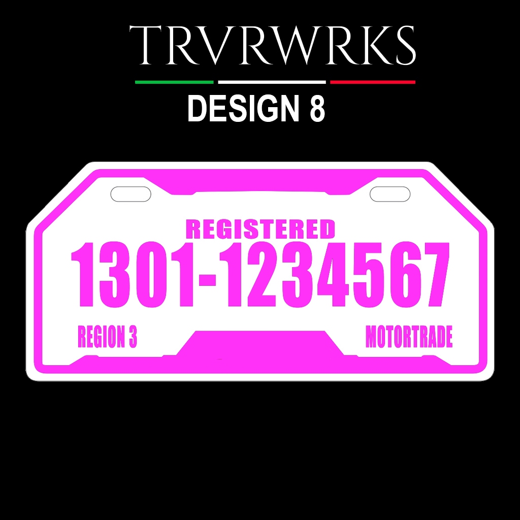 Temporary Plate/ Virtual Plate for Motorcycle (Acrylic Fiber Glass ...