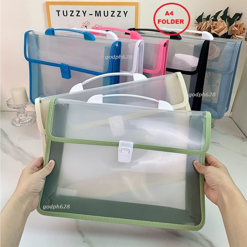 Expandable A4 Size Plastic File Wallet Bag Documents Envelope Expanding ...