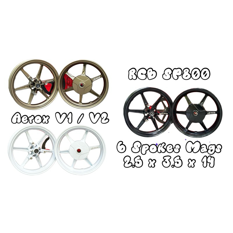 RCB SP800 Aerox v1 v2 6 Spokes MAGS | Shopee Malaysia