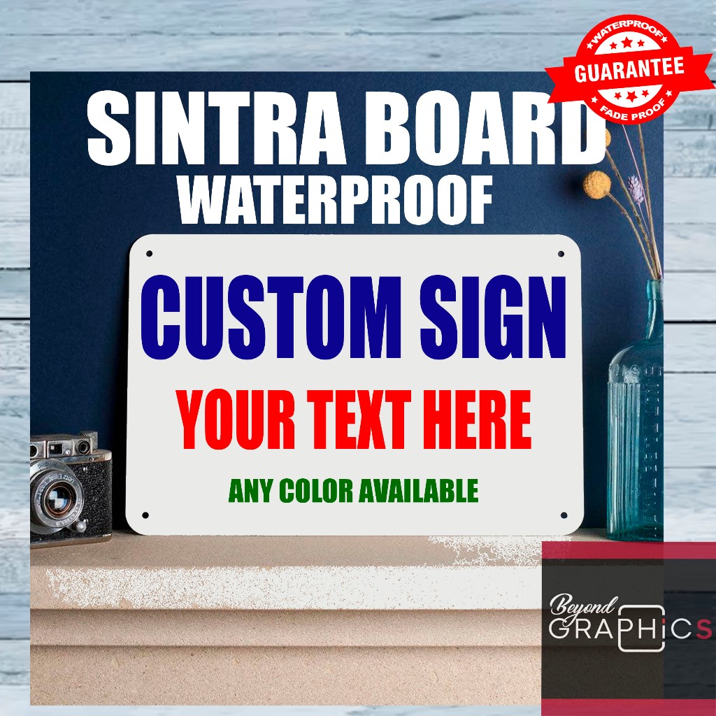 Sintra Board Signages | Custom Design | Signage | Sign Boards I 11 x 16 ...