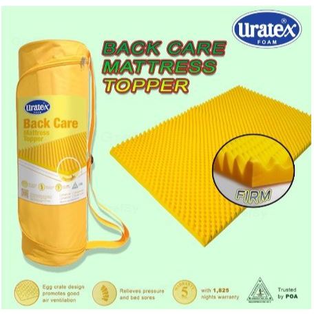 Uratex Back Care Mattress Topper Medium Firm Egg Mattress (Bio-Aire ...