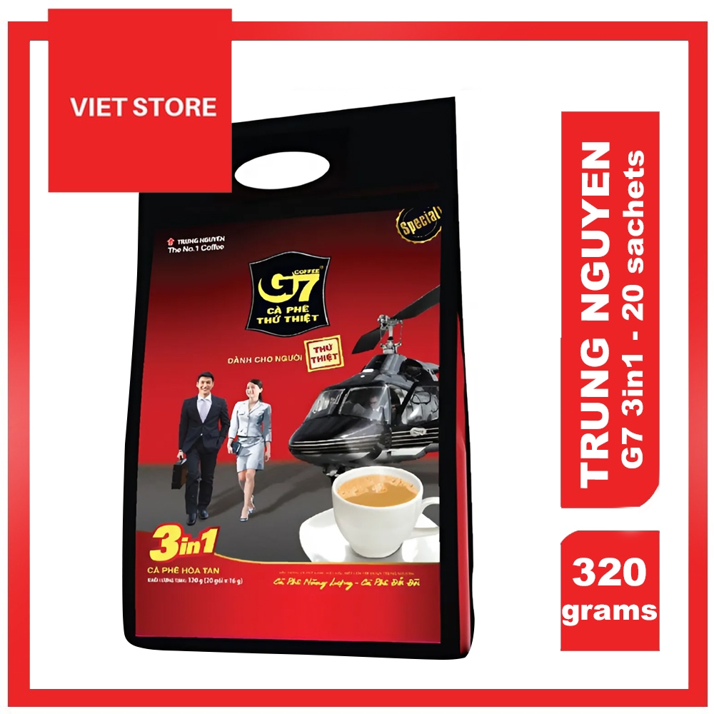 Viet Store Trung Nguyen G7 Instant Coffee 3 in 1 Ca Phe Thu Thiet ...