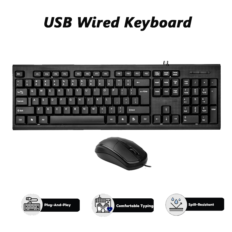 USB Wired Keyboard for desktop computer keyboard, office keyboard, and ...