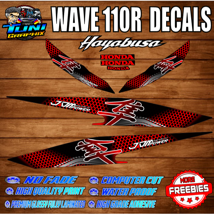 WAVE 110 R HAYABUSA DECALS STICKER with freebies | Shopee Malaysia