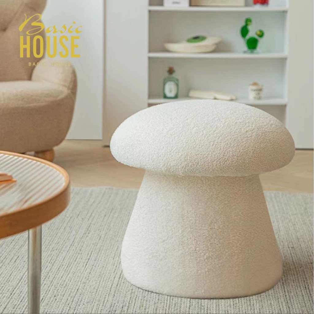 BasicHouse Light luxury Style Simple Sherpa Makeup Stool internet ...