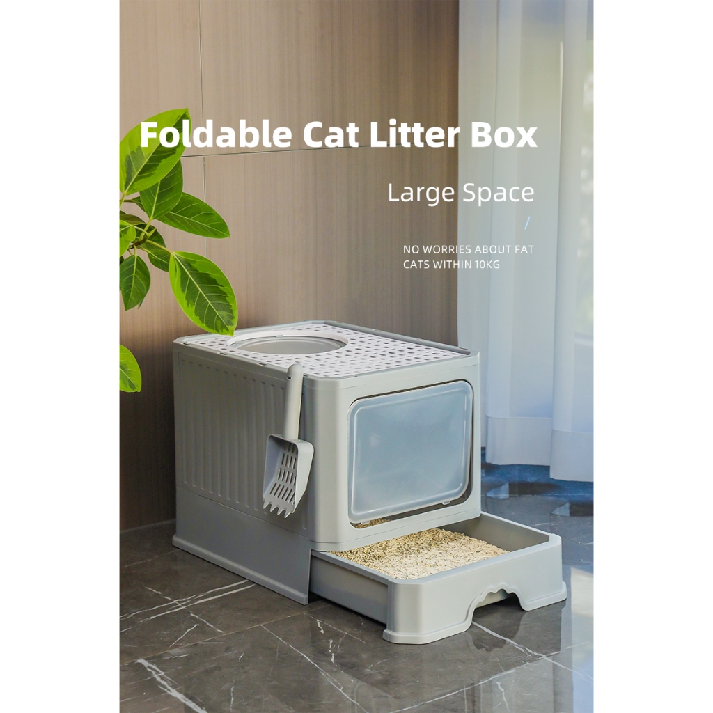 Large size cat litter basin Large fully closed cat litter basin Folding