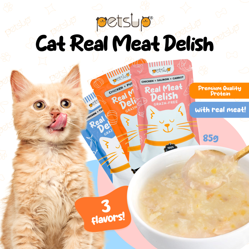 Petsup Cat Wet Food Real Meat Delish 85g Chicken Salmon Tuna Carrot